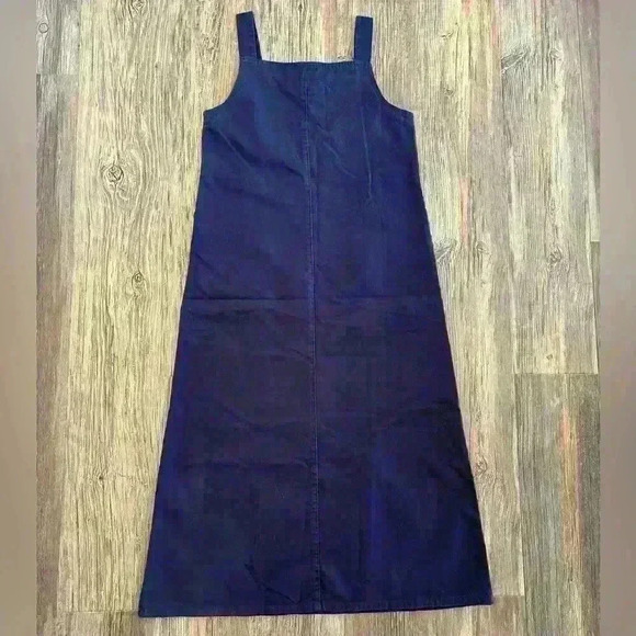 Christopher & Banks Jumper Dress Size 8 Winter Skating Blue Vtg 90s Christmas - Picture 2 of 10